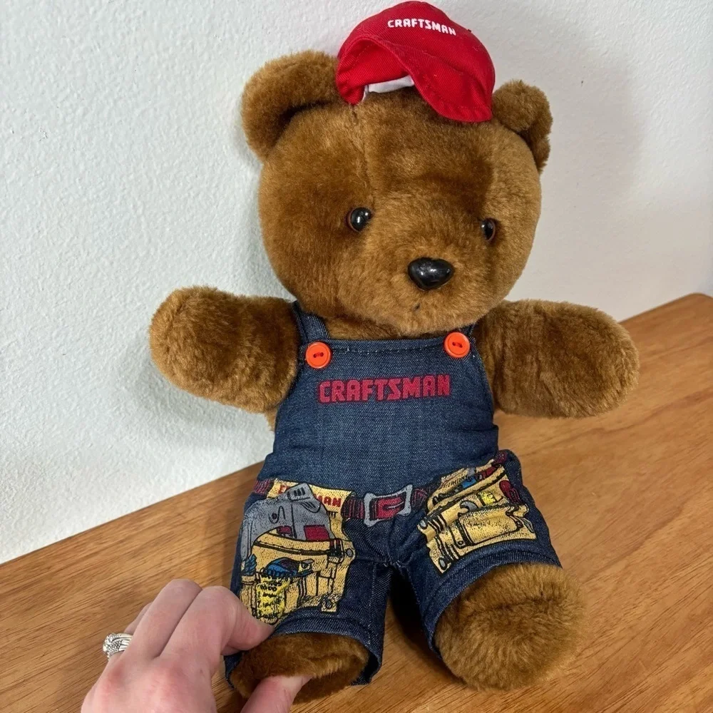 Craftsmen Vintage Sears Stuffed Brown Teddy Bear 11” Collectors Father’s Day